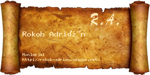 Rokob Adrián névjegykártya